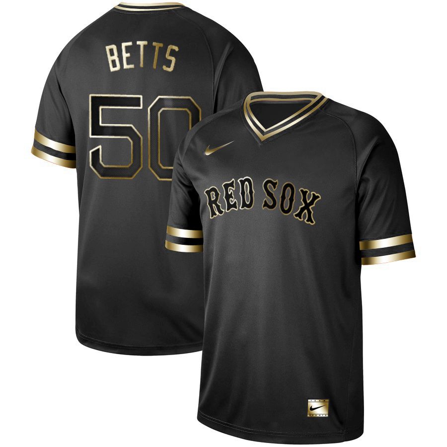 Men Boston Red Sox #50 Betts Nike Black Gold MLB Jerseys->st.louis cardinals->MLB Jersey